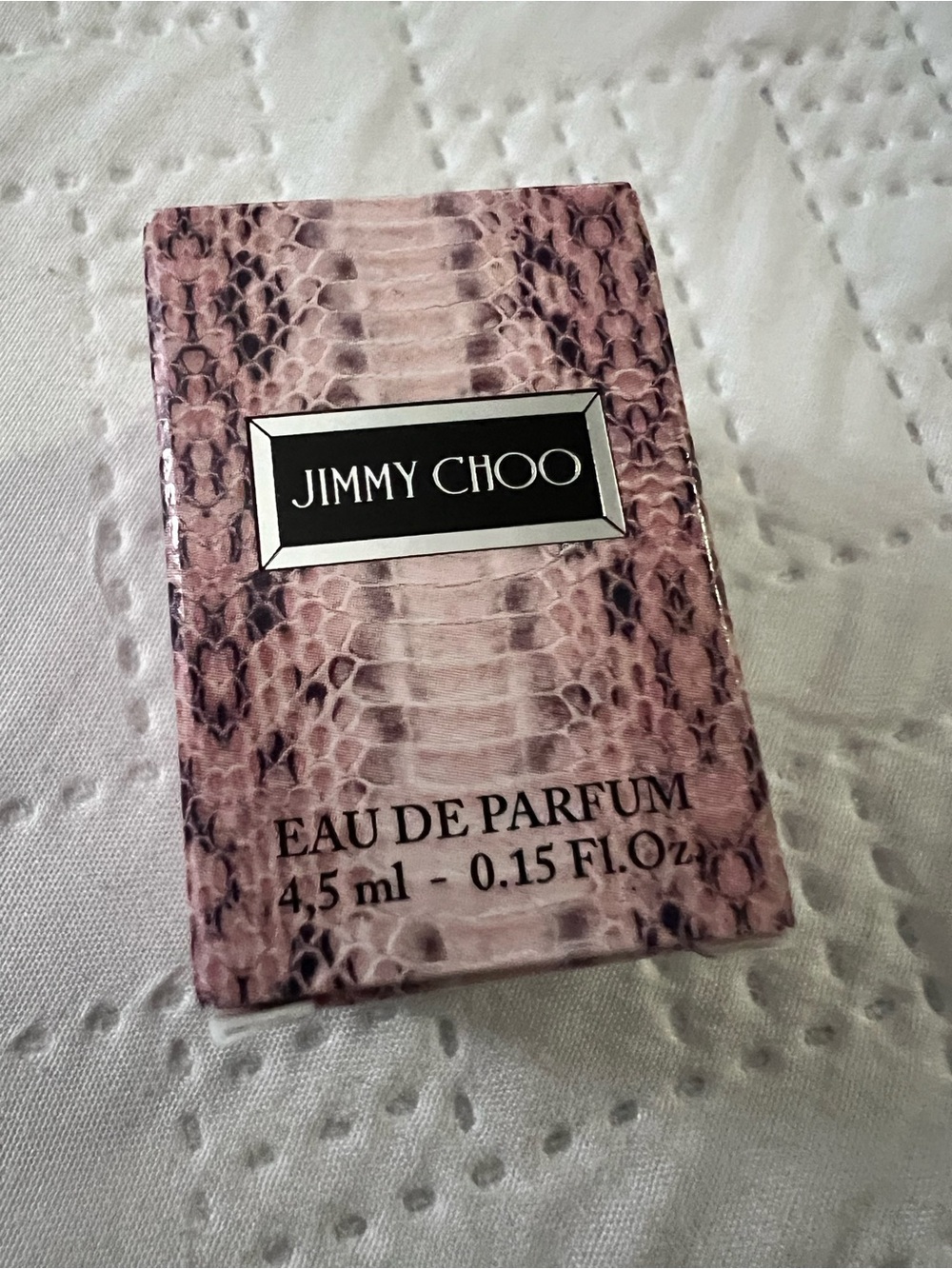 Jimmy Choo Mini Perfume in Pink Snakeskin Box